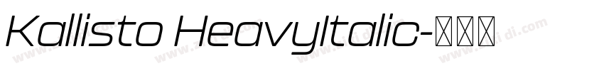 Kallisto HeavyItalic字体转换